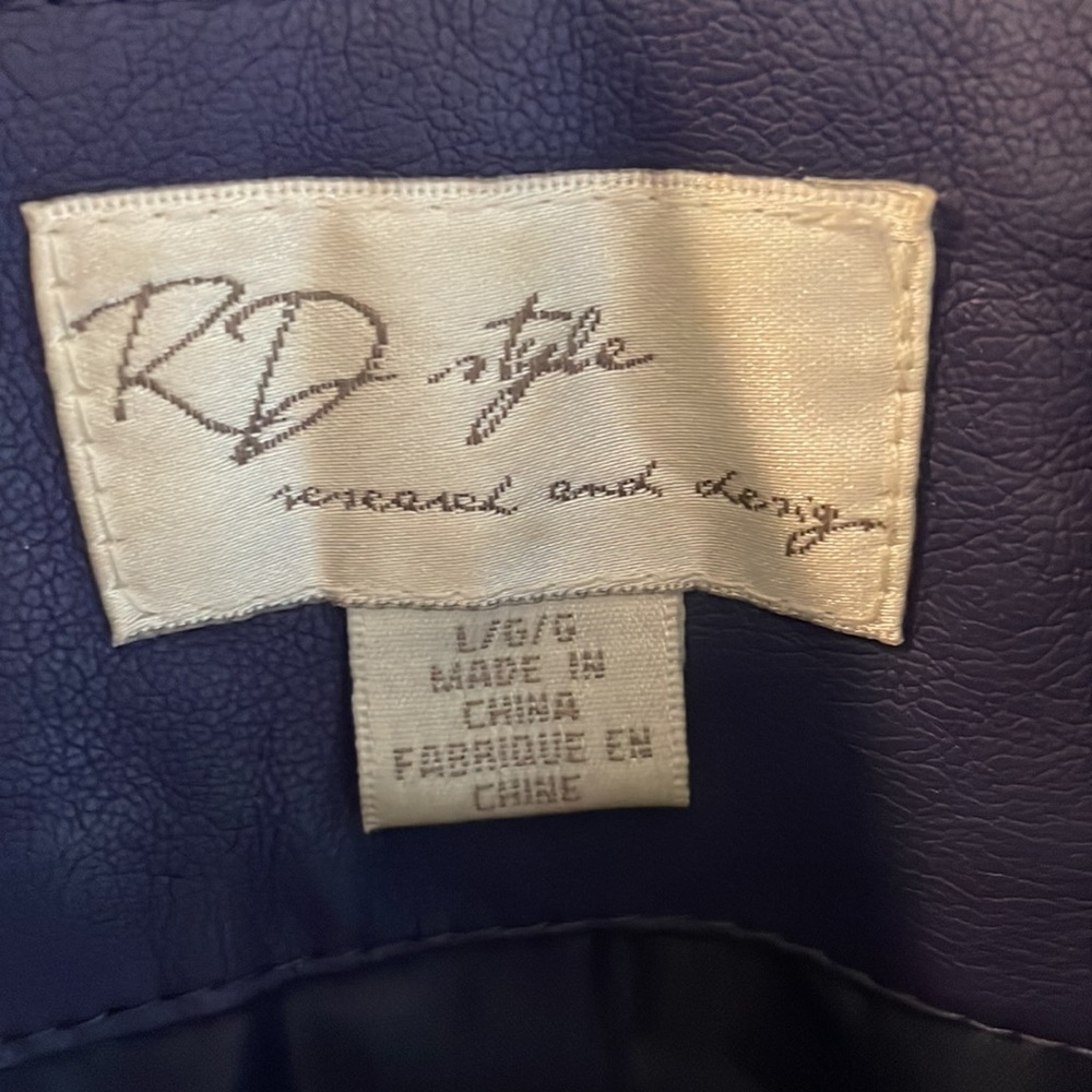 Purple Faux Leather Jacket - Picture 2 of 4
